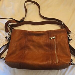 Heshe Pebbled Leather Purse